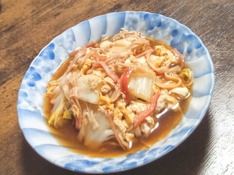 濃い目!白菜・カニカマで玉子とじ
